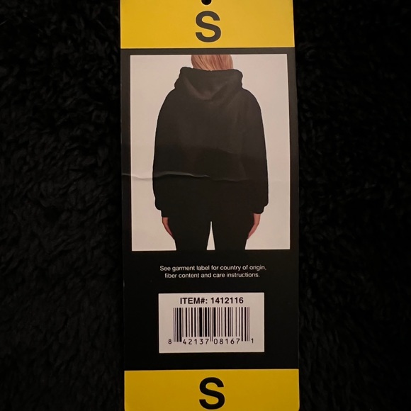 Black Fuzzy Sherpa Sweatshirt - Picture 4 of 6